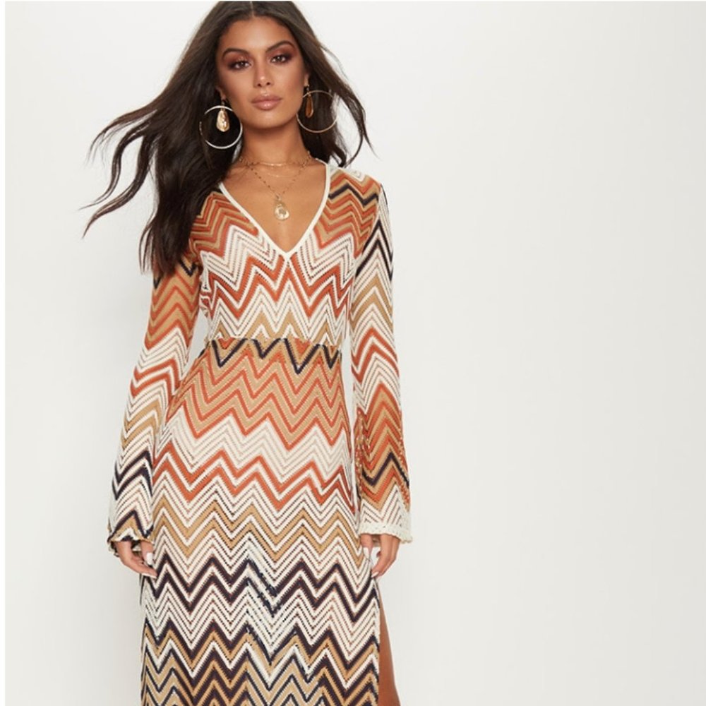 Pretty Little Thing Crochet Maxi Dress -NWT